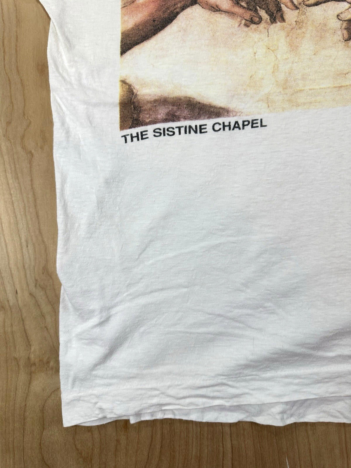 vintage 80's MICHELANGELO ROMA t shirt SISTINE CHAPEL xl COTTON creation of adam
