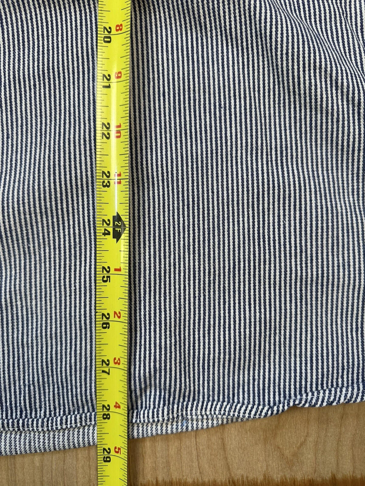 vintag 80's KEY hickory stripe logger workshirt COTTON large ZIP UP WORKWEAR