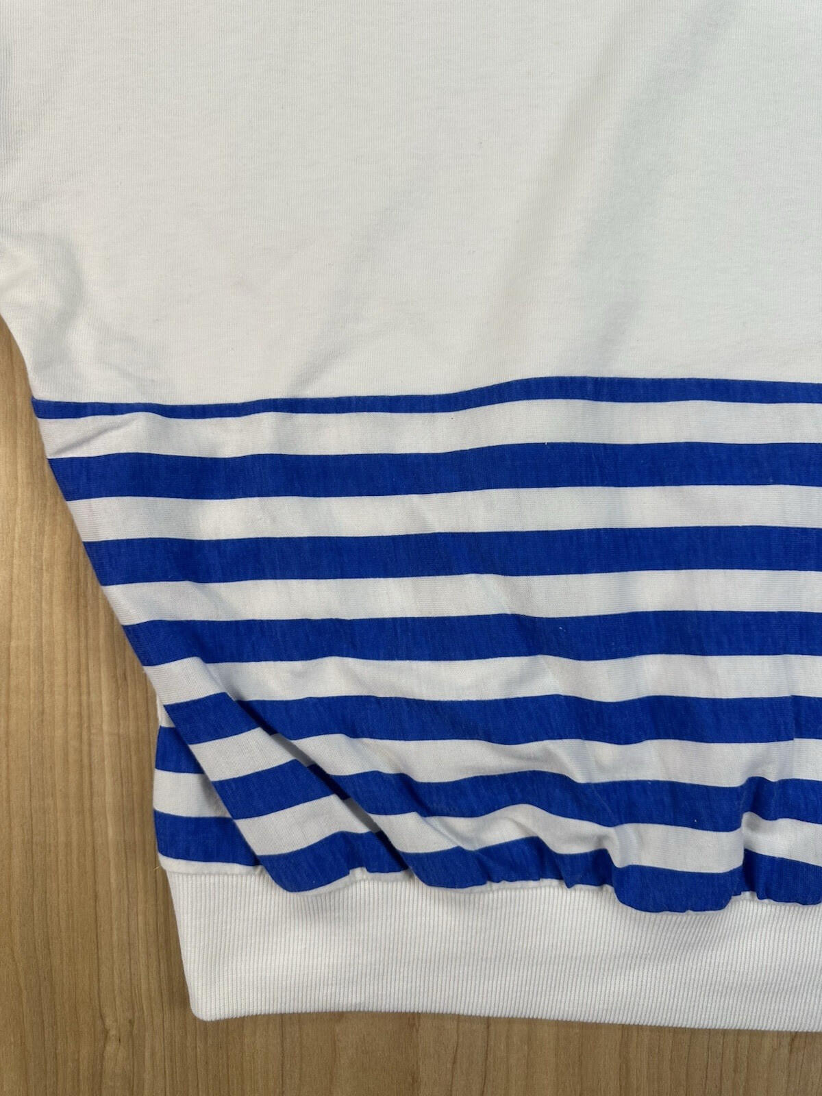 vintage 80's BOOTH BAY short sleeve SAILOR girl STRIPE anchor TOP large CUTE