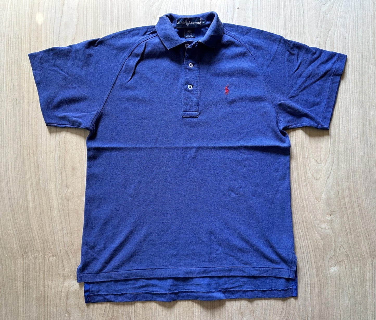 vintage 1970's RALPH LAUREN POLO shirt BLUE small CLEAN