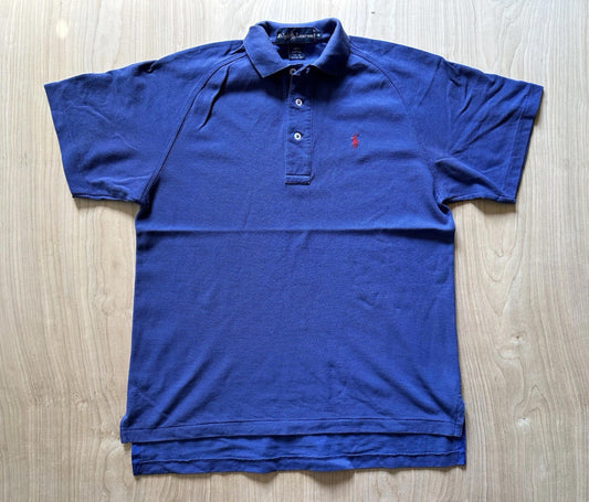 vintage 1970's RALPH LAUREN POLO shirt BLUE small CLEAN