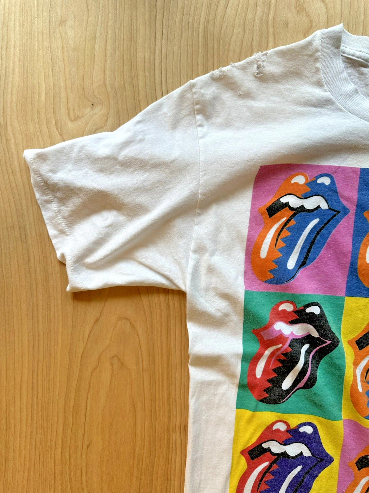 ROLLING STONES tour 1989 Andy Warhol VINTAGE t shirt alternate back rare