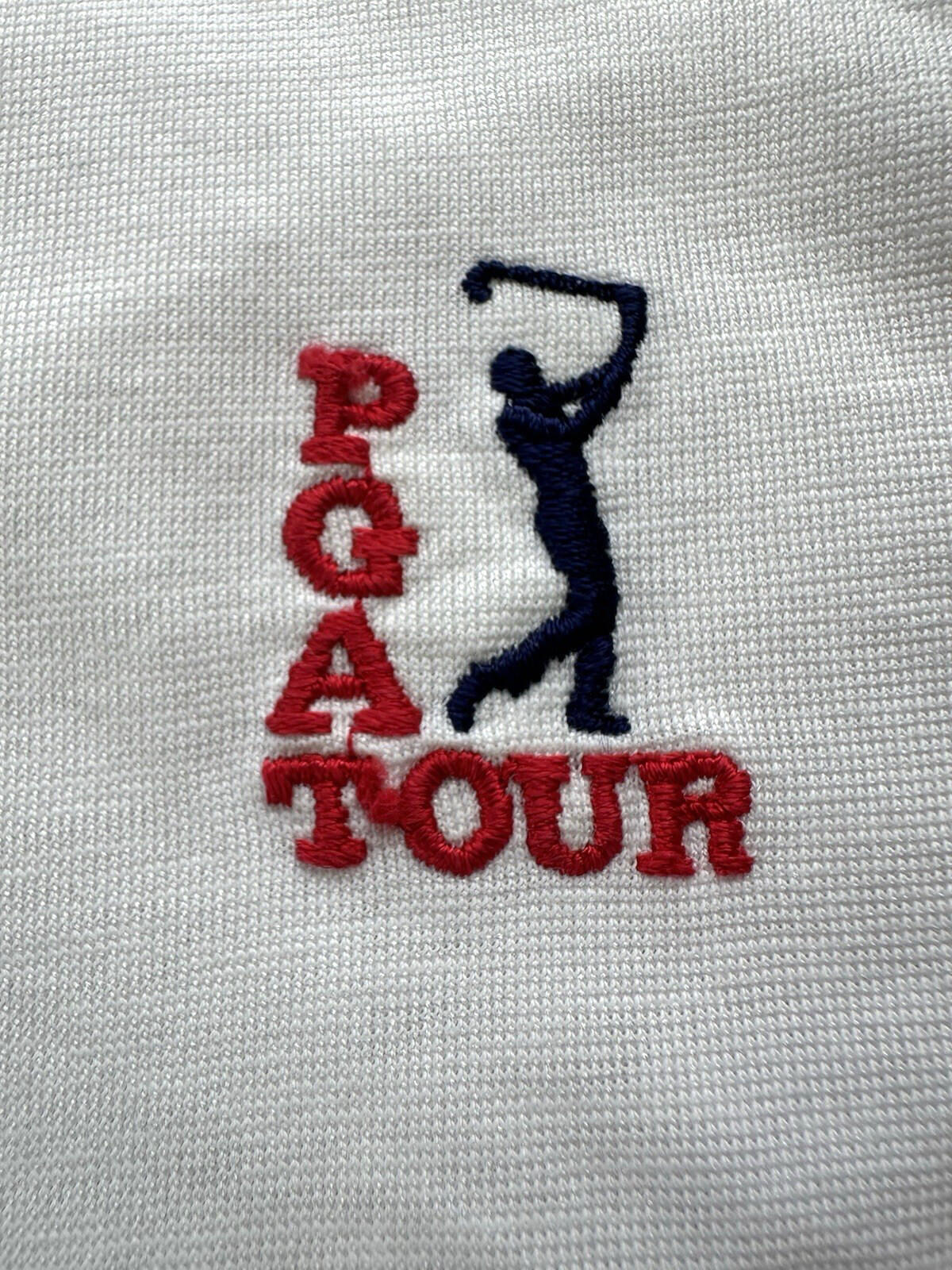 vintage 80'S PGA TOUR  polo SHIRT Classic LARGE white GOLF BRO prep