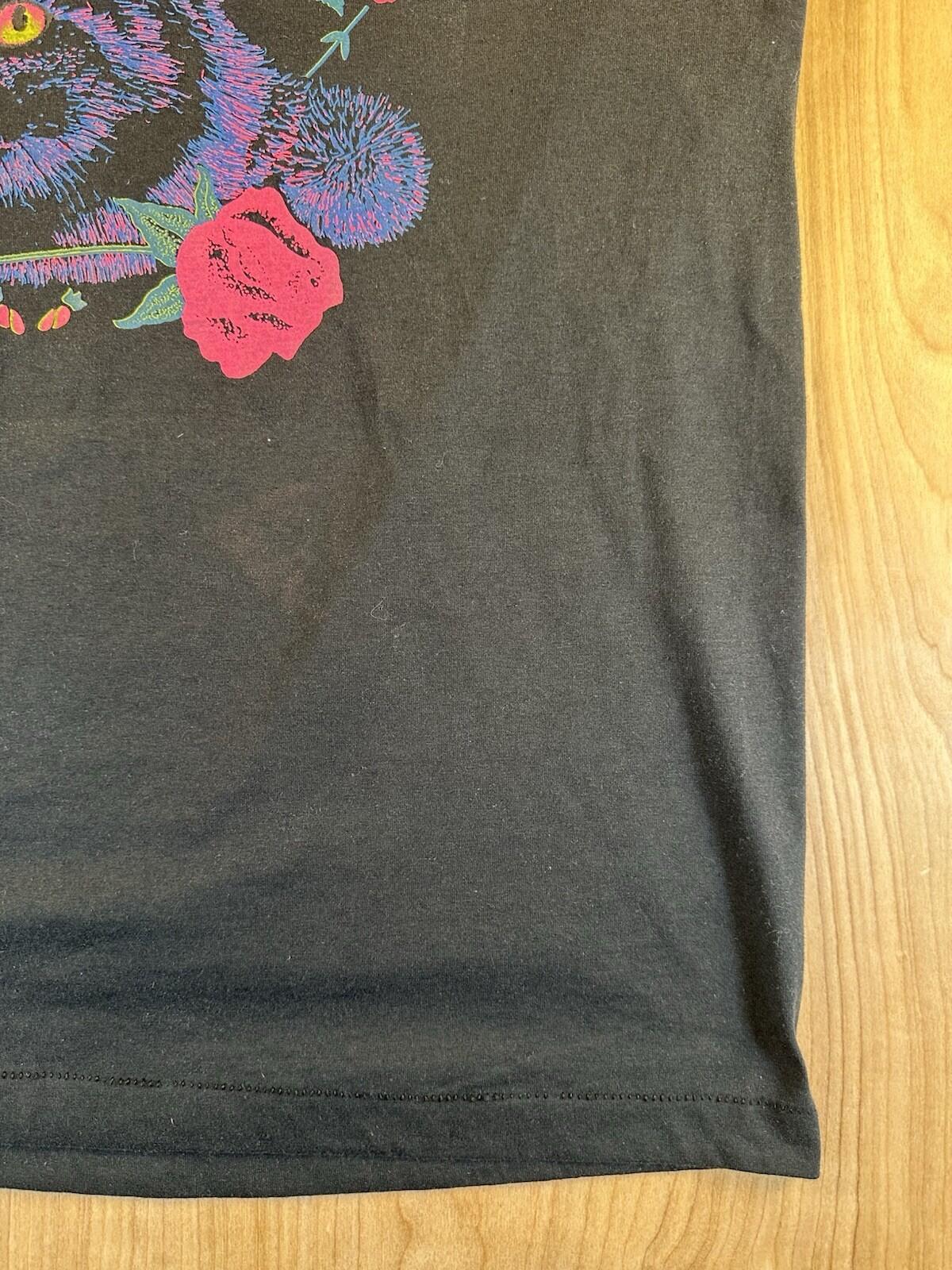vintage 80's CAT T SHIRT psychedelic COLOR WAY screen stars SINGLE STITCH kitty