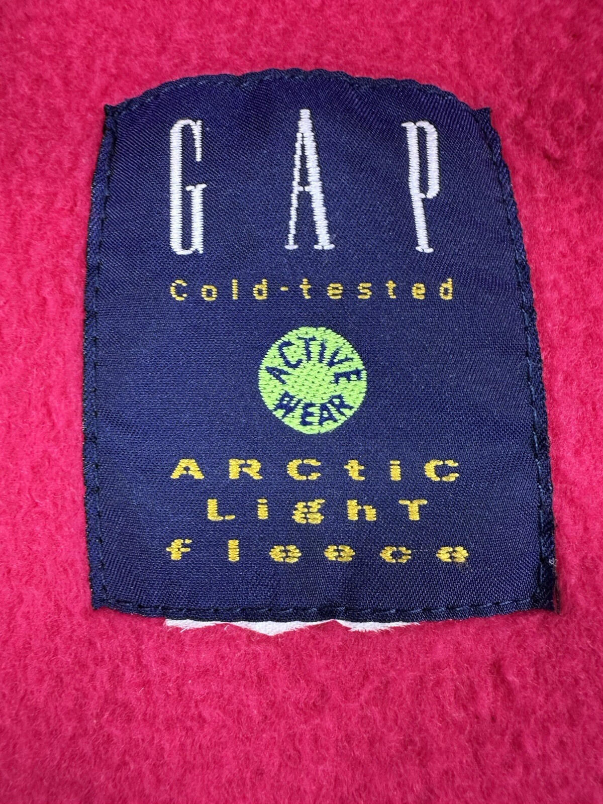 vintage 90's GAP anorak GREEN and PINK reversible ARCTIC LIGHT FLEECE large