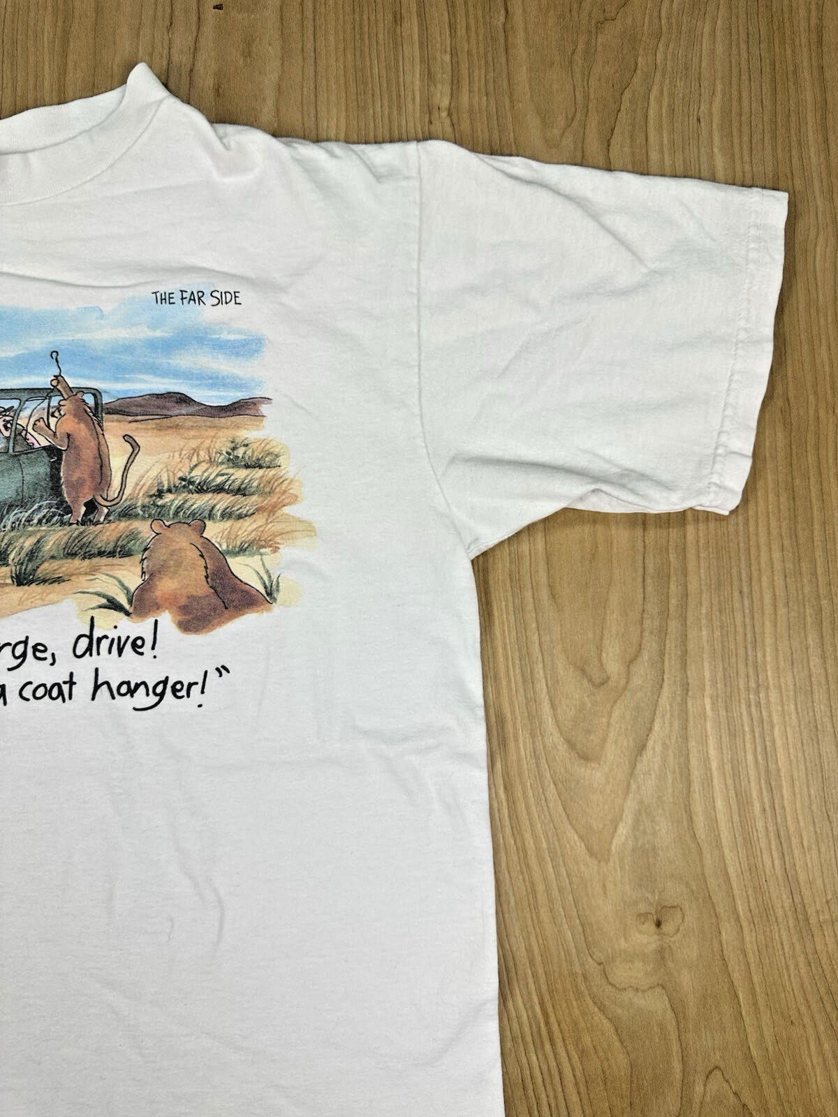 vintage 80's THE FAR SIDE t shirt Gary Larson LARGE comic COTTON