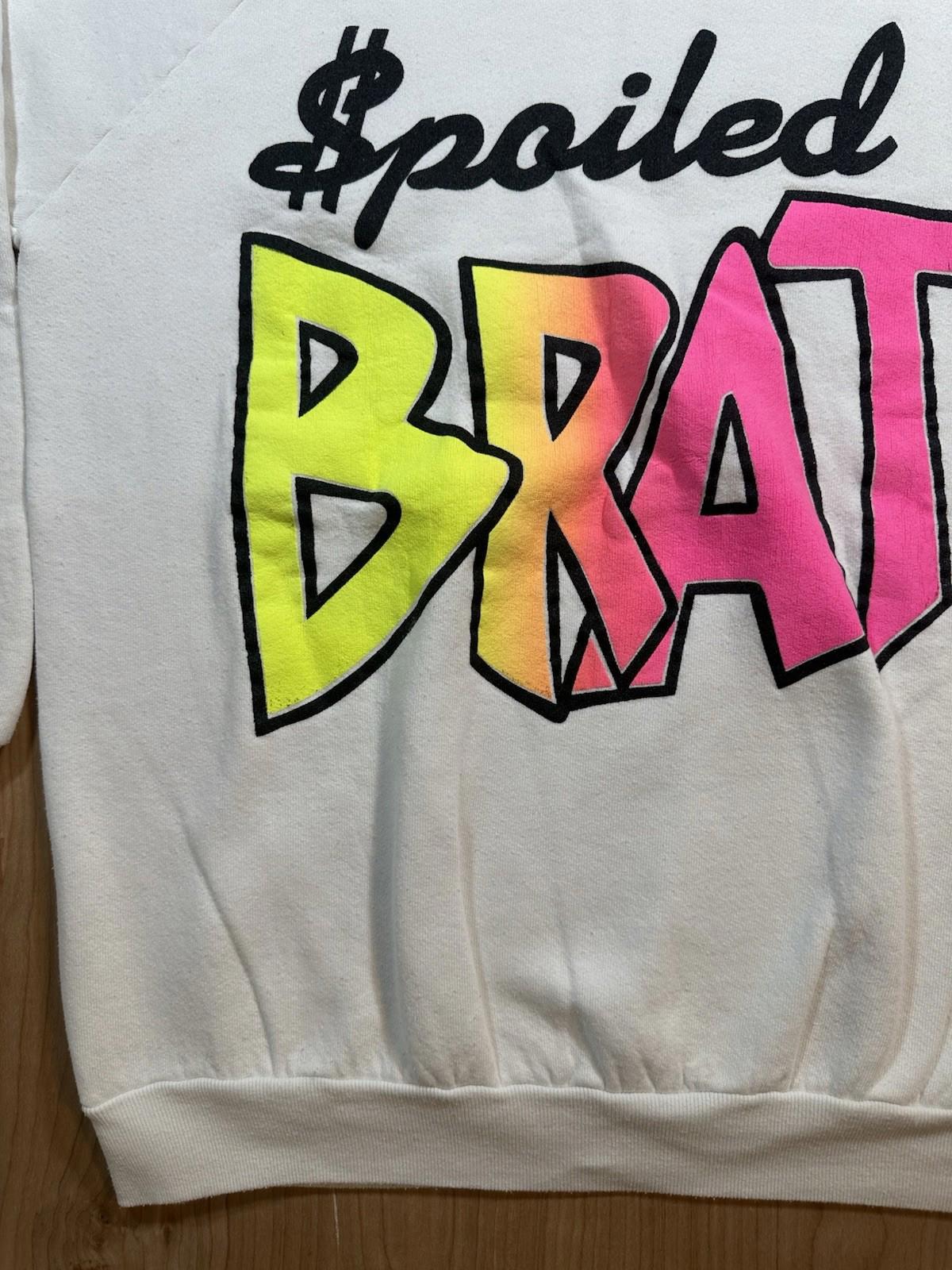 vintage 80's SPOILED BRAT sweatshirt BOARDWALK GLAM boho FRUIT OF THE LOOM large