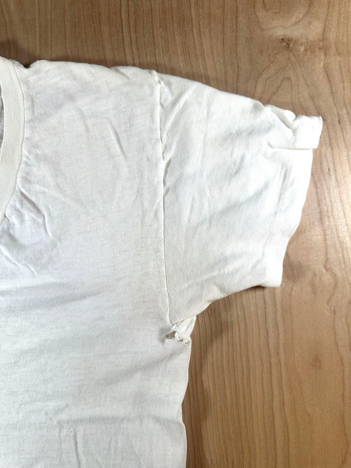 vintage 60's JOCKEY UNDERSHIRT v neck SHREDDED worn PATINA torn MEDIUM j3