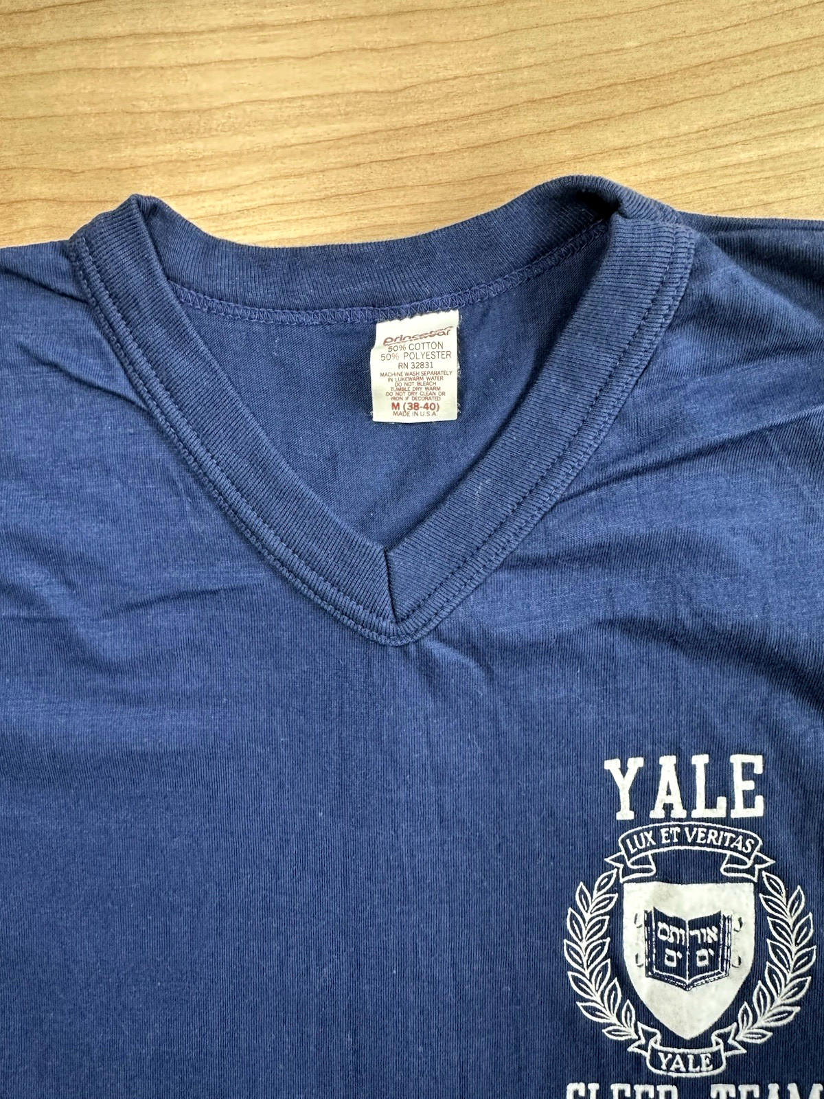 vintage 80's YALE sleep team SLEEP SHIRT medium USA made pajamas preppy