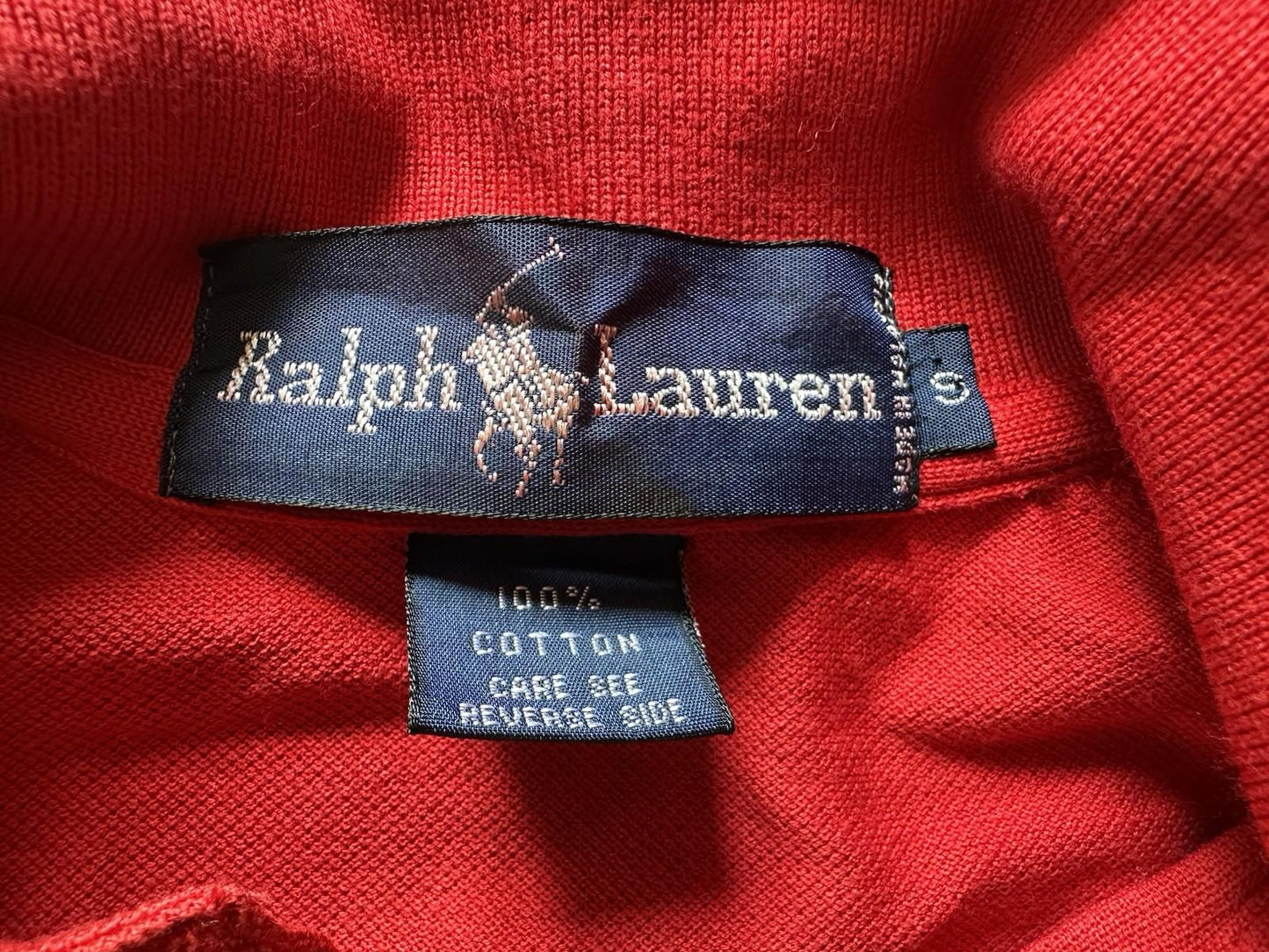 vintage 1970's RALPH LAUREN POLO shirt RED small CLEAN PREPPY icon