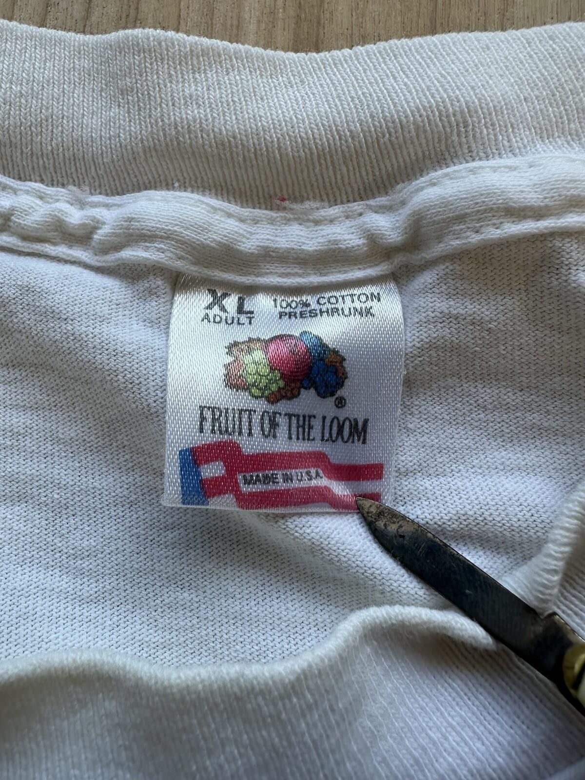 vintage 80's SHOWBOAT CASINO fruit of the loom T SHIRT shredded ATLANTIC CITY NJ