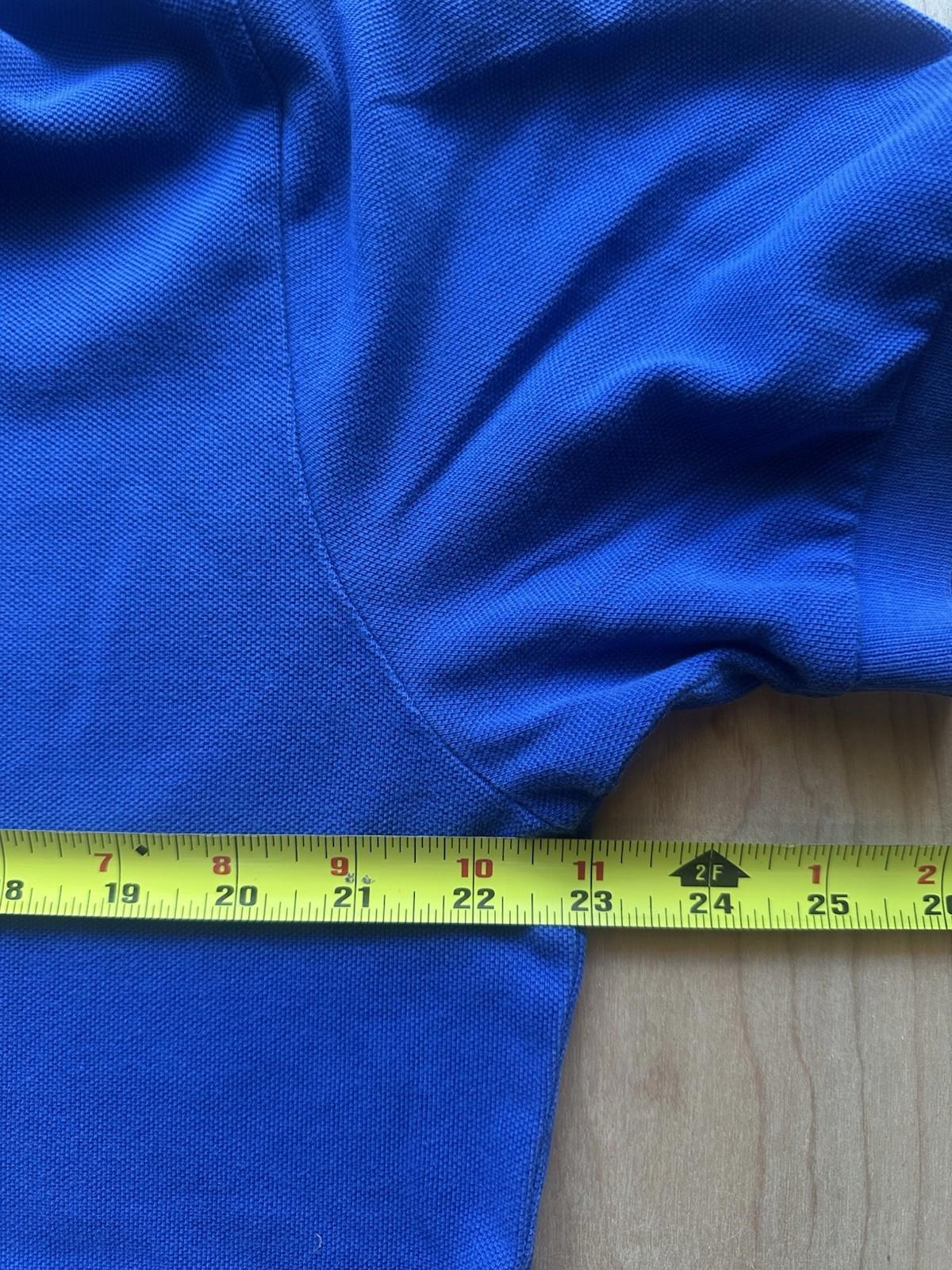 vintage 90's POLO shirt RALPH LAUREN blue pique WORN faded BROKEN IN soft