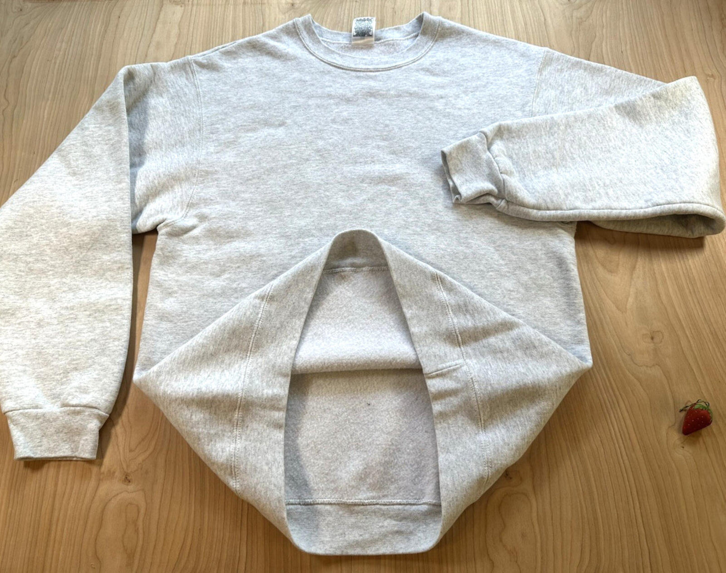 vintage 90's FRUIT OF THE LOOM blank SWEATSHIRT gray SIZE LARGE clean COTTON