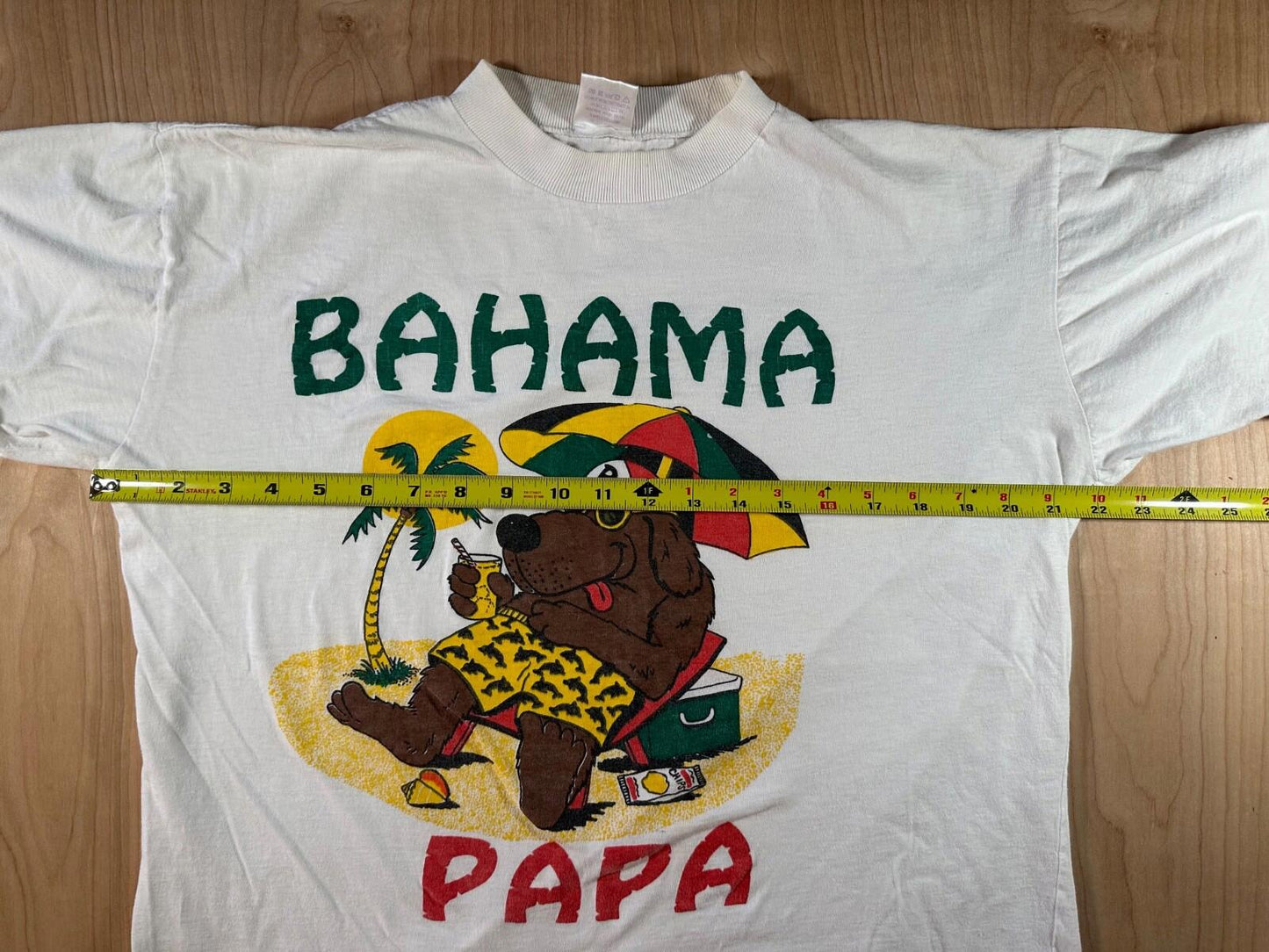 Bahama Papa 80's-90's vintage T shirt tropical stoner dog cartoon