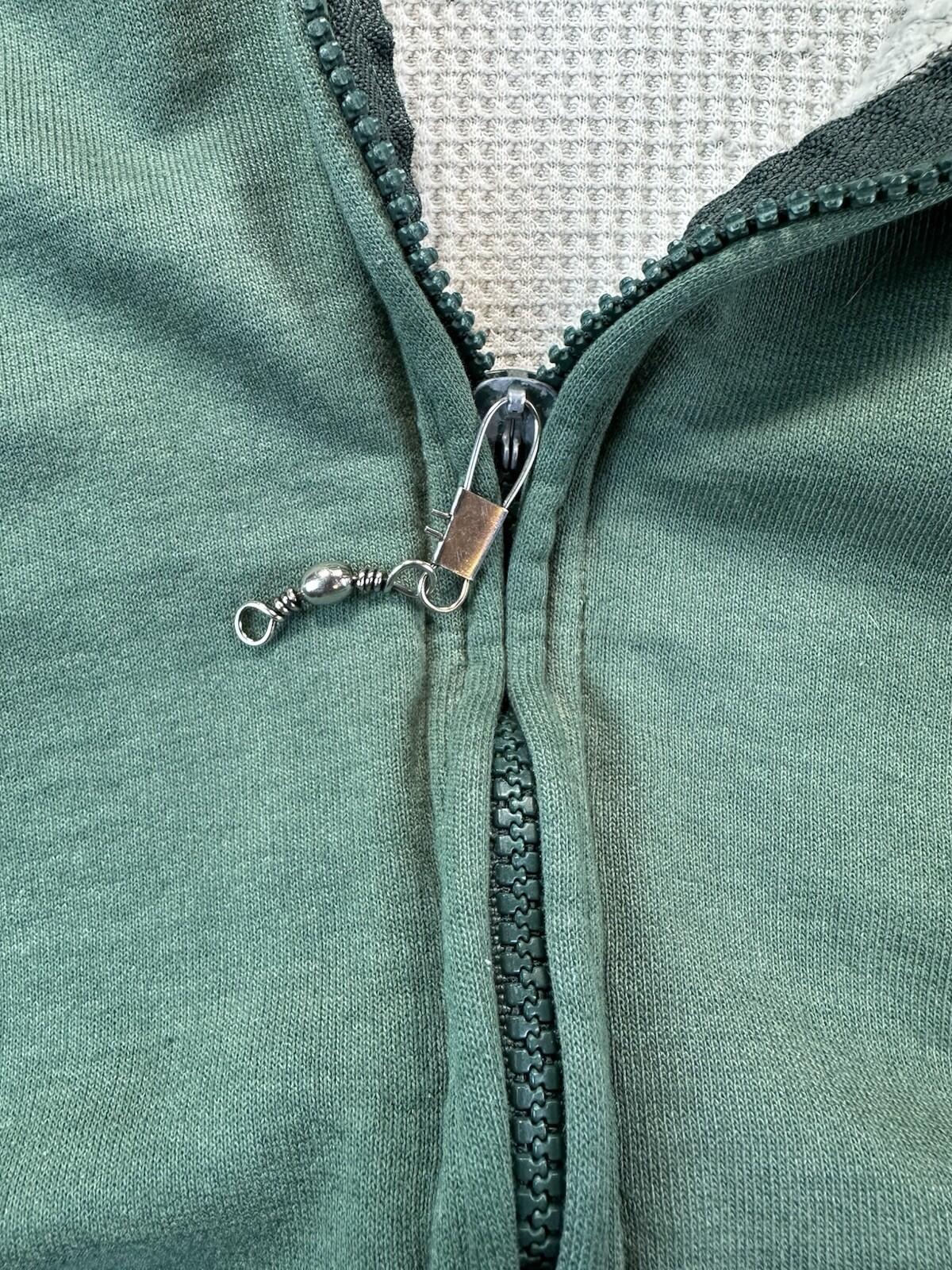 vintage 80's CAMBER waffle lined SWEATSHIRT shredded GREEN parks service PATCH L