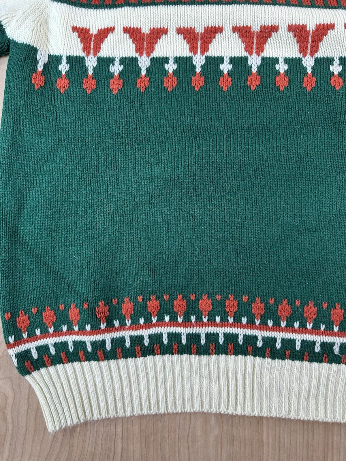 vintage 70's JCPENNY nordic FAIR ISLE fir label SWEATER large PREP gorp core