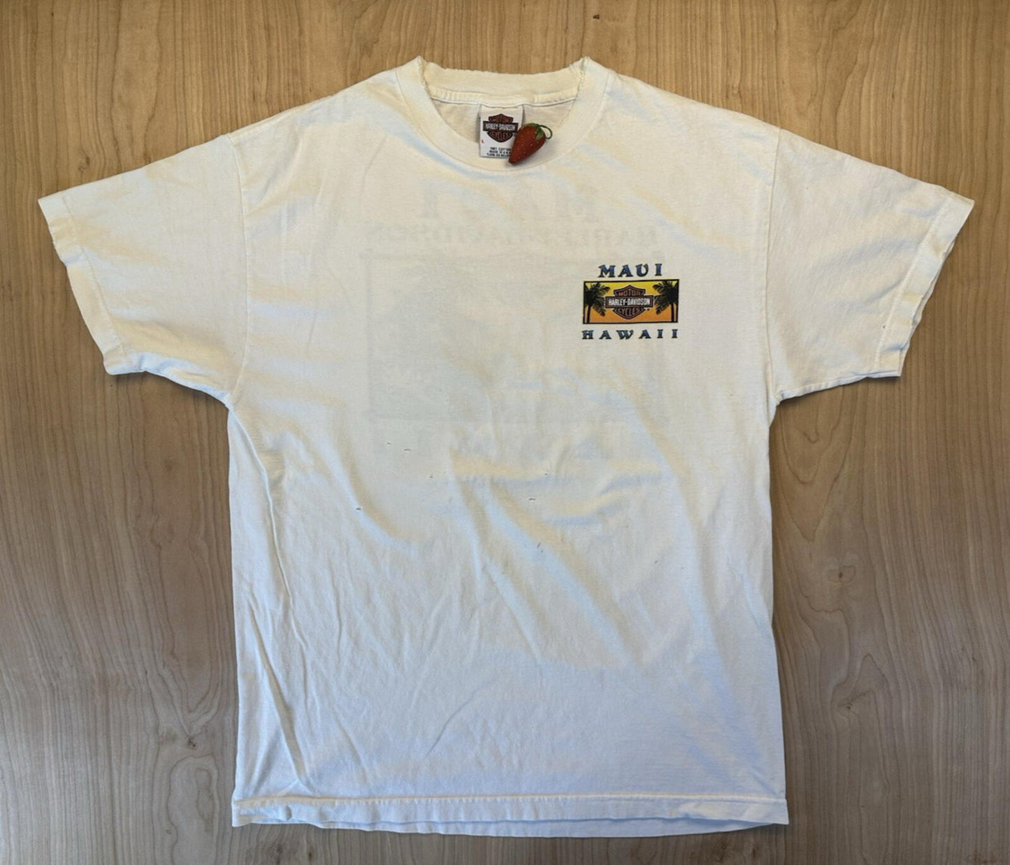vintage 90's HARLEY DAVIDSON T SHIRT maui HAWAII made in USA shredded