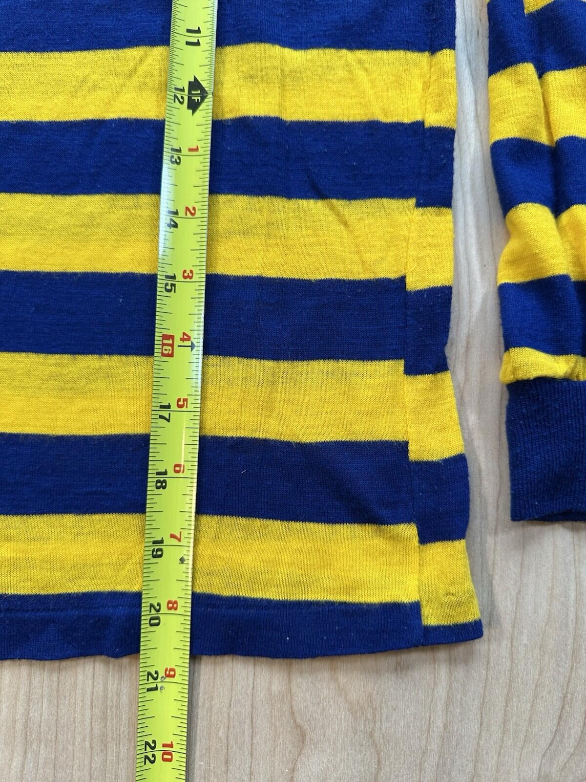 vintage 70's childrens RUGBY blue and yellow SEARS boys PERMA-PREST preppy