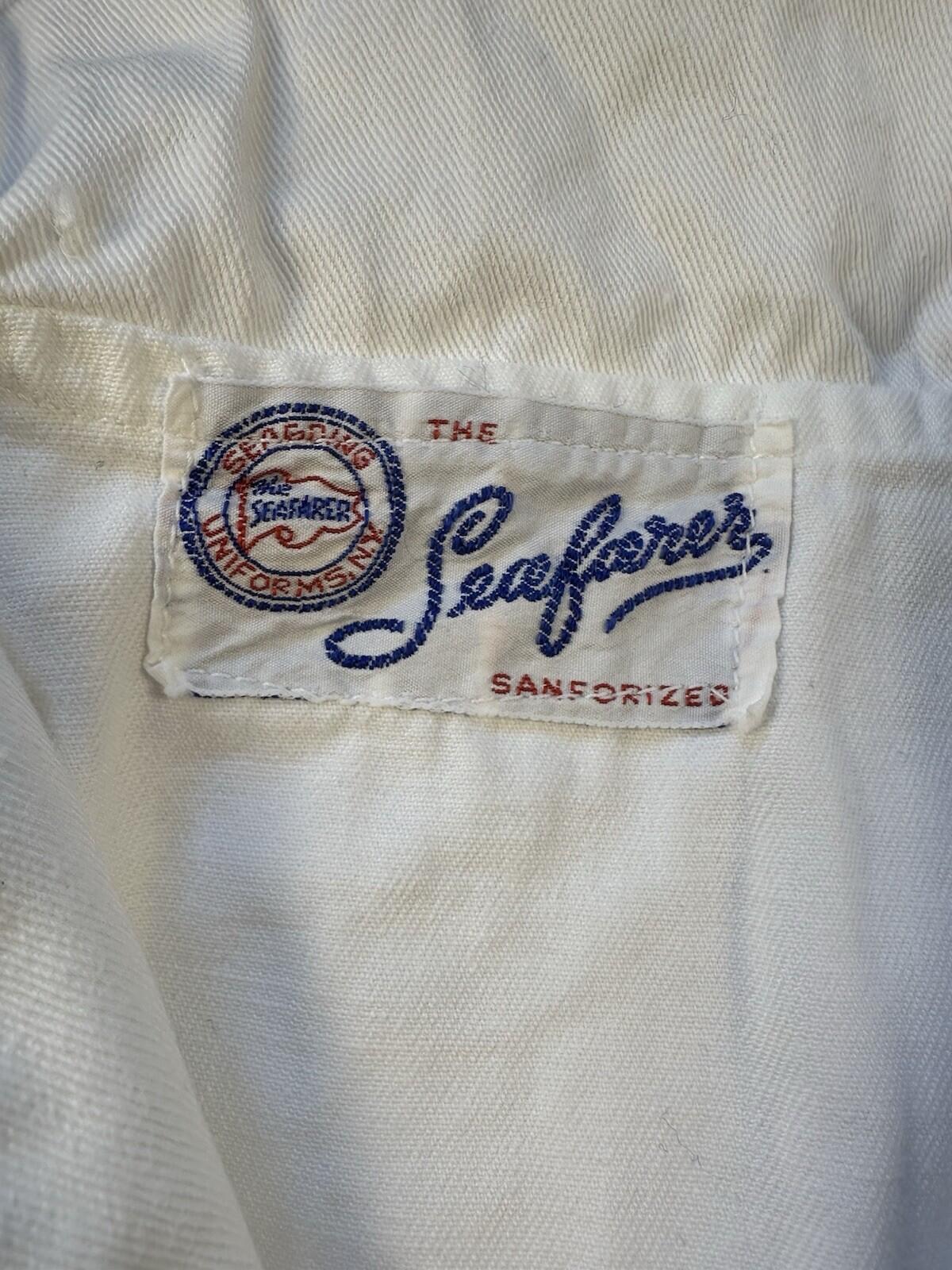 vintage 60's NAVY CRACKERJACK top VIETNAM usn WHITE small SEAFARER