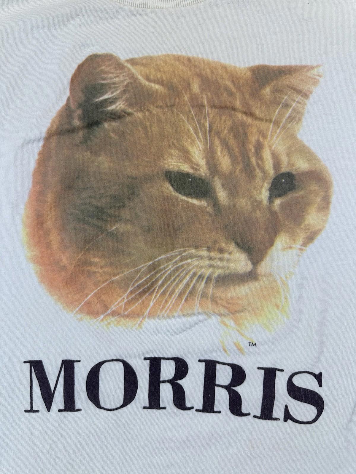 vintage 80's MORRIS THE CAT t shirt HEAVY COTTON bvd TAG single stitch indie