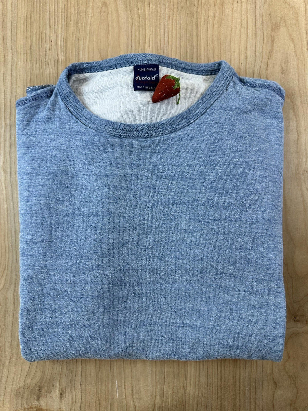 vintage 80's DUOFOLD blue XTRA LARGE longsleeve WORK WEAR preppy GORPCORE