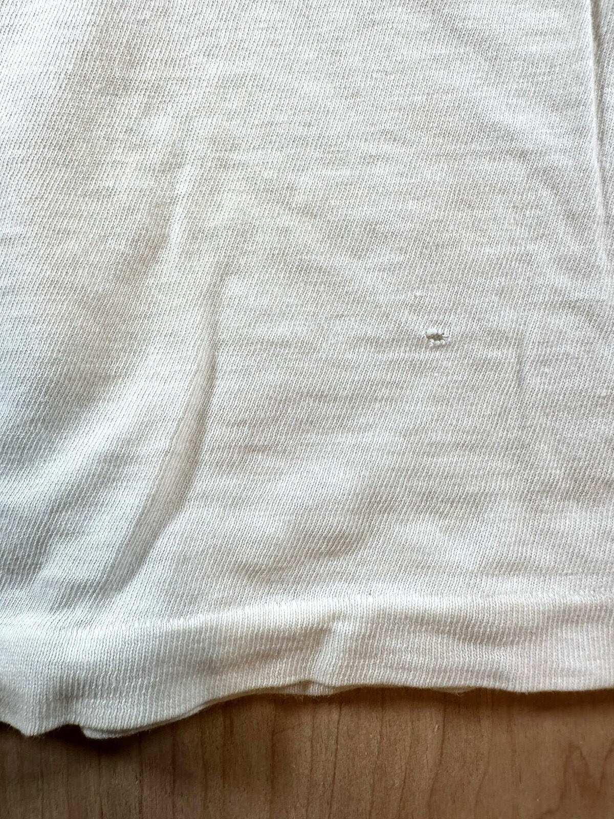 vintage 60's JOCKEY UNDERSHIRT v neck SHREDDED worn PATINA torn MEDIUM j3