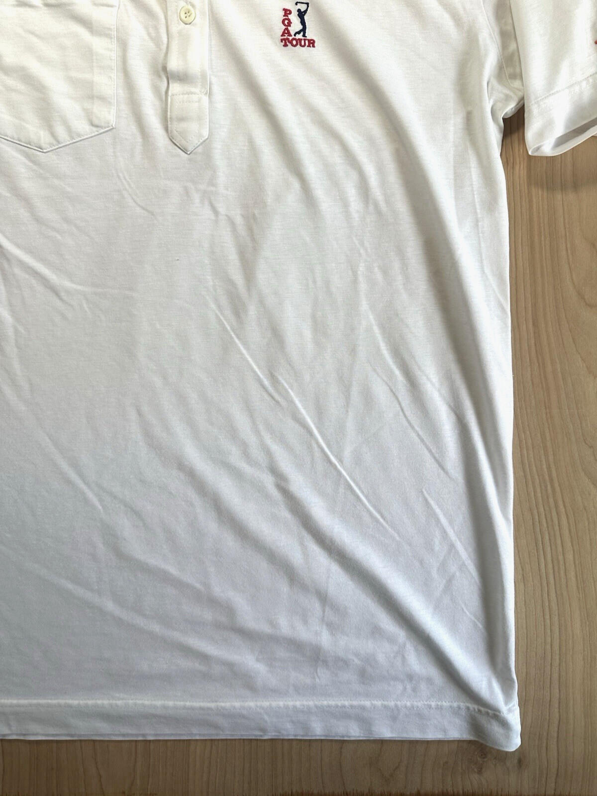 vintage 80'S PGA TOUR  polo SHIRT Classic LARGE white GOLF BRO prep