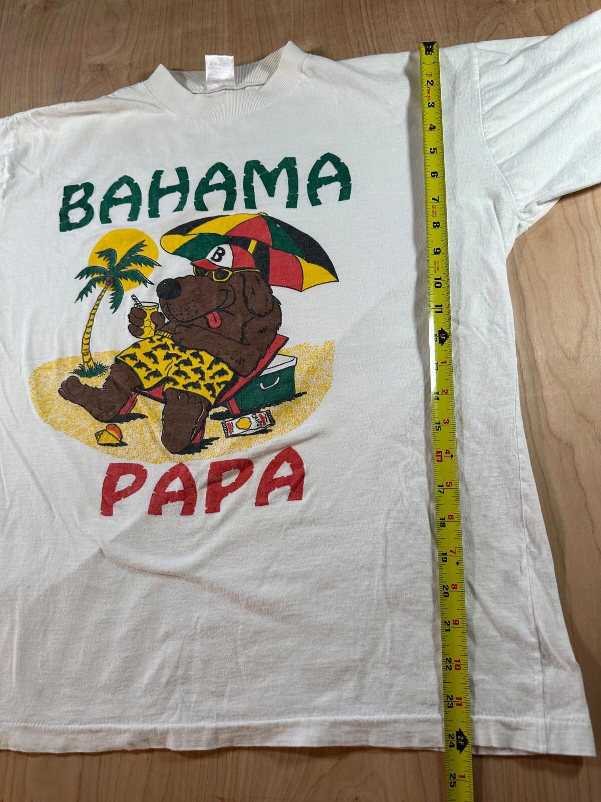Bahama Papa 80's-90's vintage T shirt tropical stoner dog cartoon
