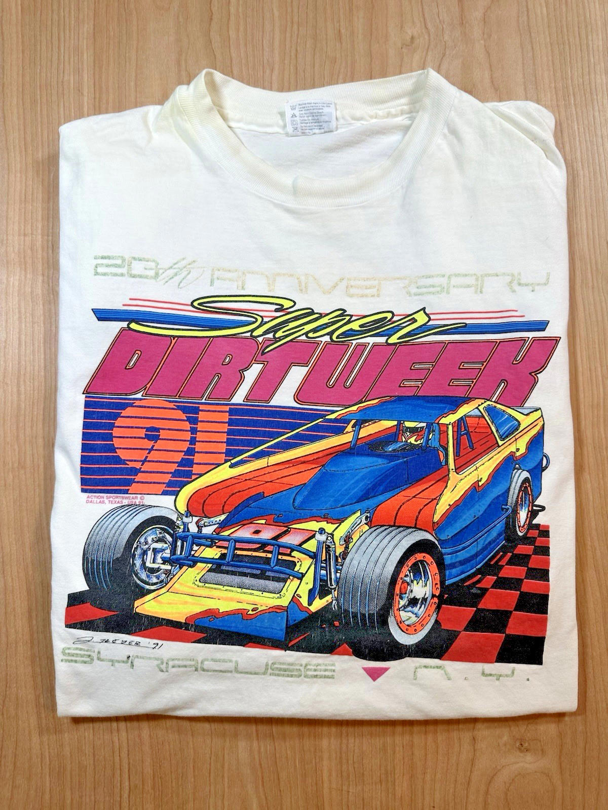 vintage SUPER DIRT WEEK 1991 t shirt HOT ROD funny car MILLER XXL hanes beefy t