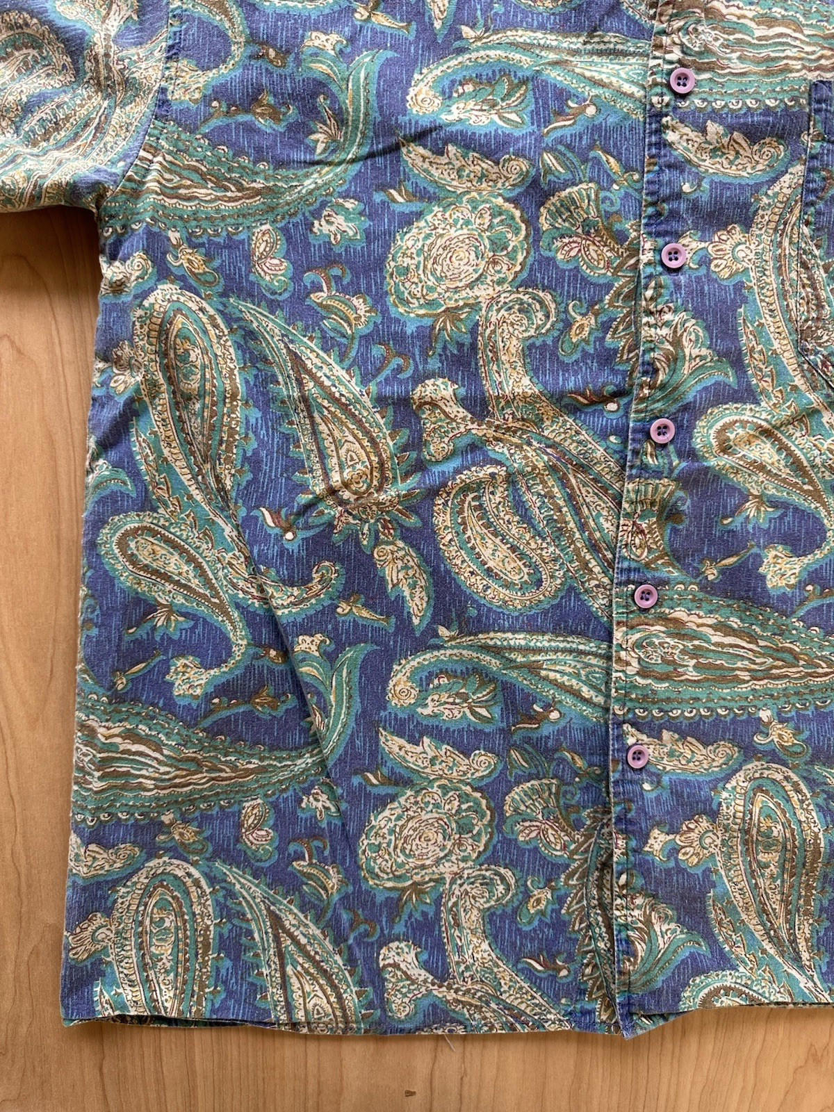 vintage 90's WRANGLER botton up PAISLEY SHIRT timber creek STR8 BOTTOM purple