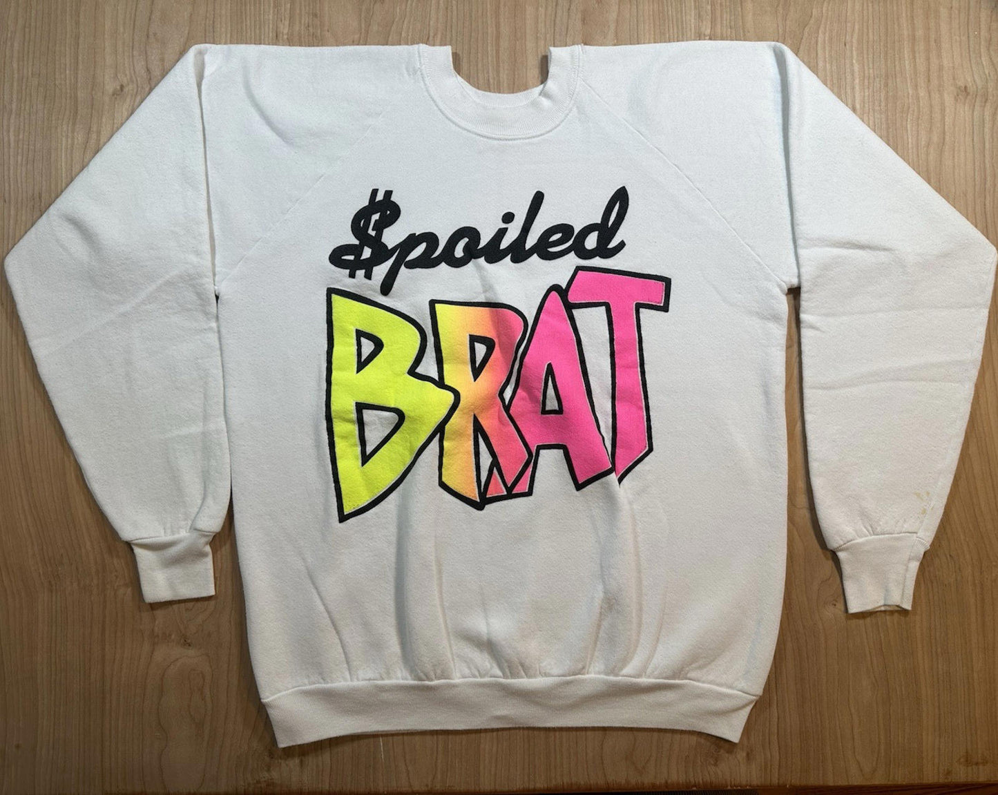 vintage 80's SPOILED BRAT sweatshirt BOARDWALK GLAM boho FRUIT OF THE LOOM large