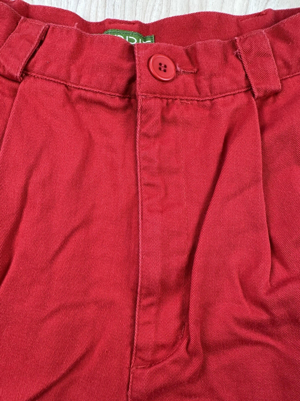 vintage 80's ESPRIT red pleated SHORTS all COTTON size 11/12 preppy NEW WAVE