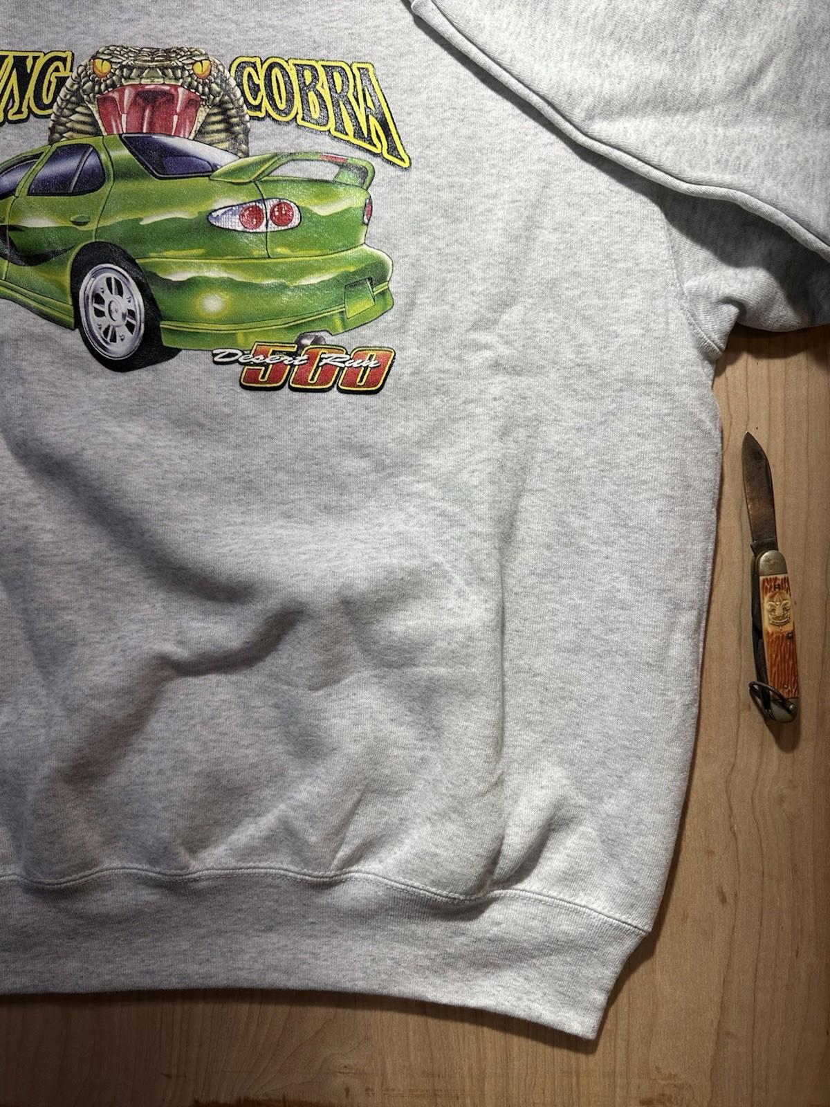 vintage 1994 KING COBRA desert run 500 SWEATSHIRT fruit of the loom DEADSTOCK XL