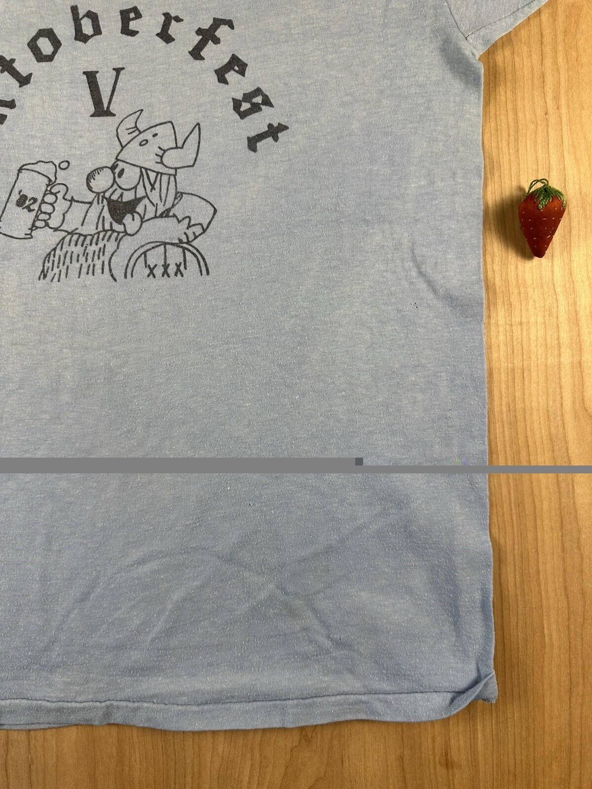 vintage 1982 OKTOBERFEST T SHIRT haggar the horible SHREDDED patina FADE