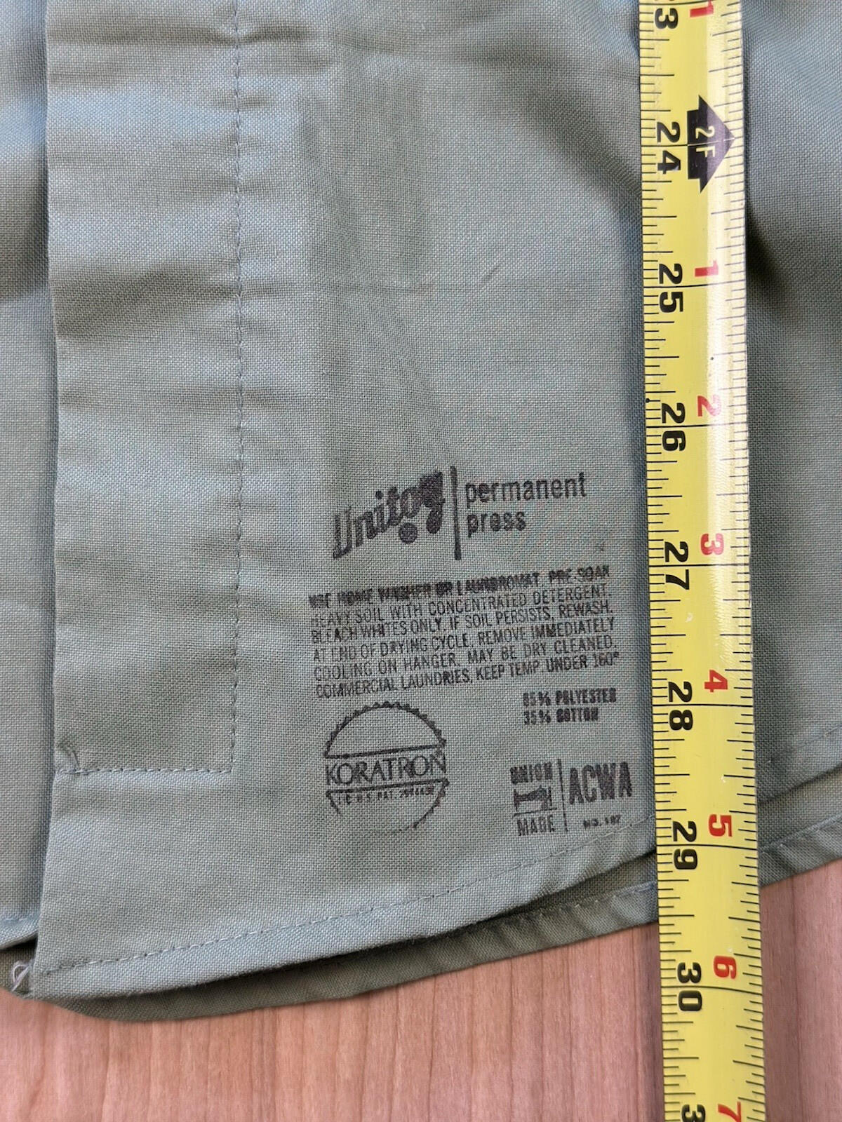vintage 60's CHAIN STITCH large patch UNITOGG work shirt MEDIUM green USA made