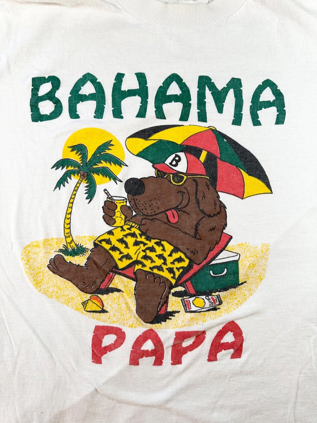 Bahama Papa 80's-90's vintage T shirt tropical stoner dog cartoon