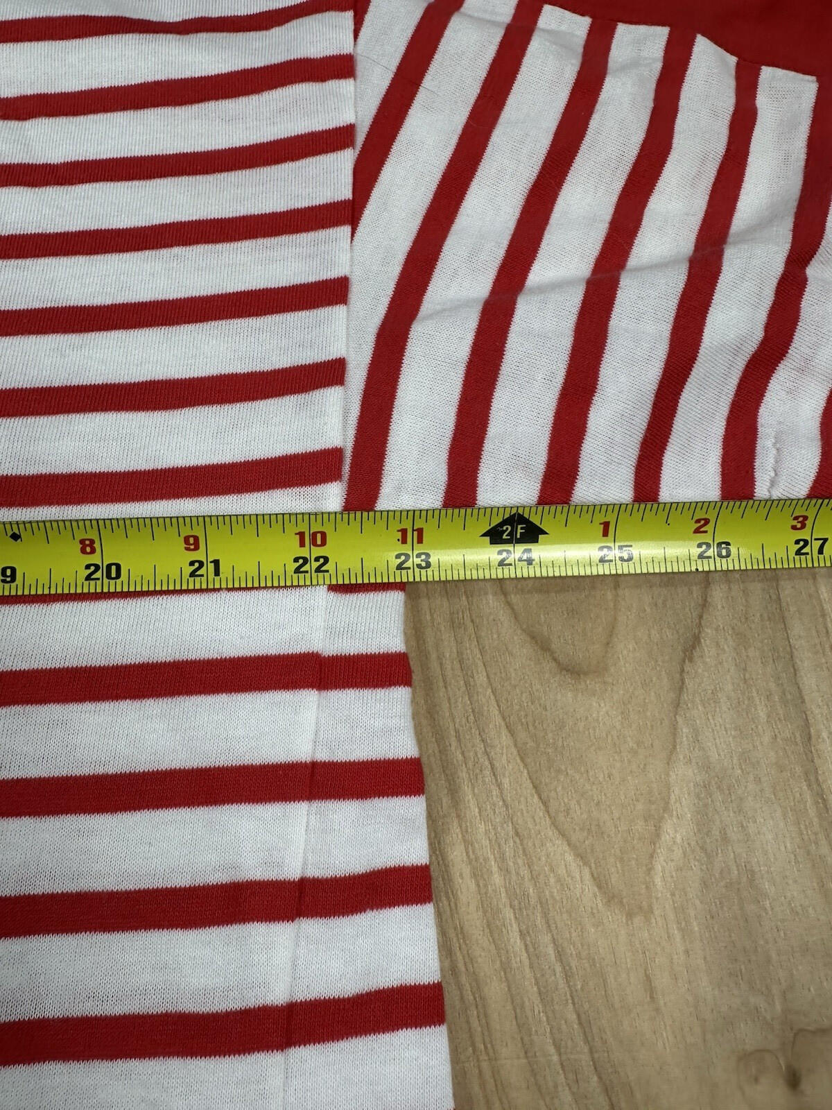 vintage 80's LE TIGRE red and white striped TOP beachy SAILOR GIRL punk LARGE