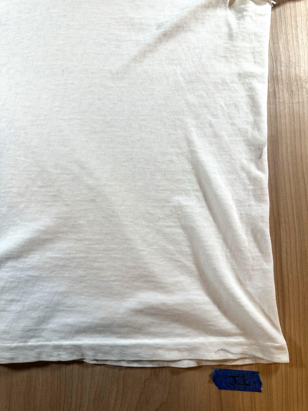 vintage 60's JOCKEY UNDERSHIRT v neck SHREDDED worn PATINA torn MEDIUM j1