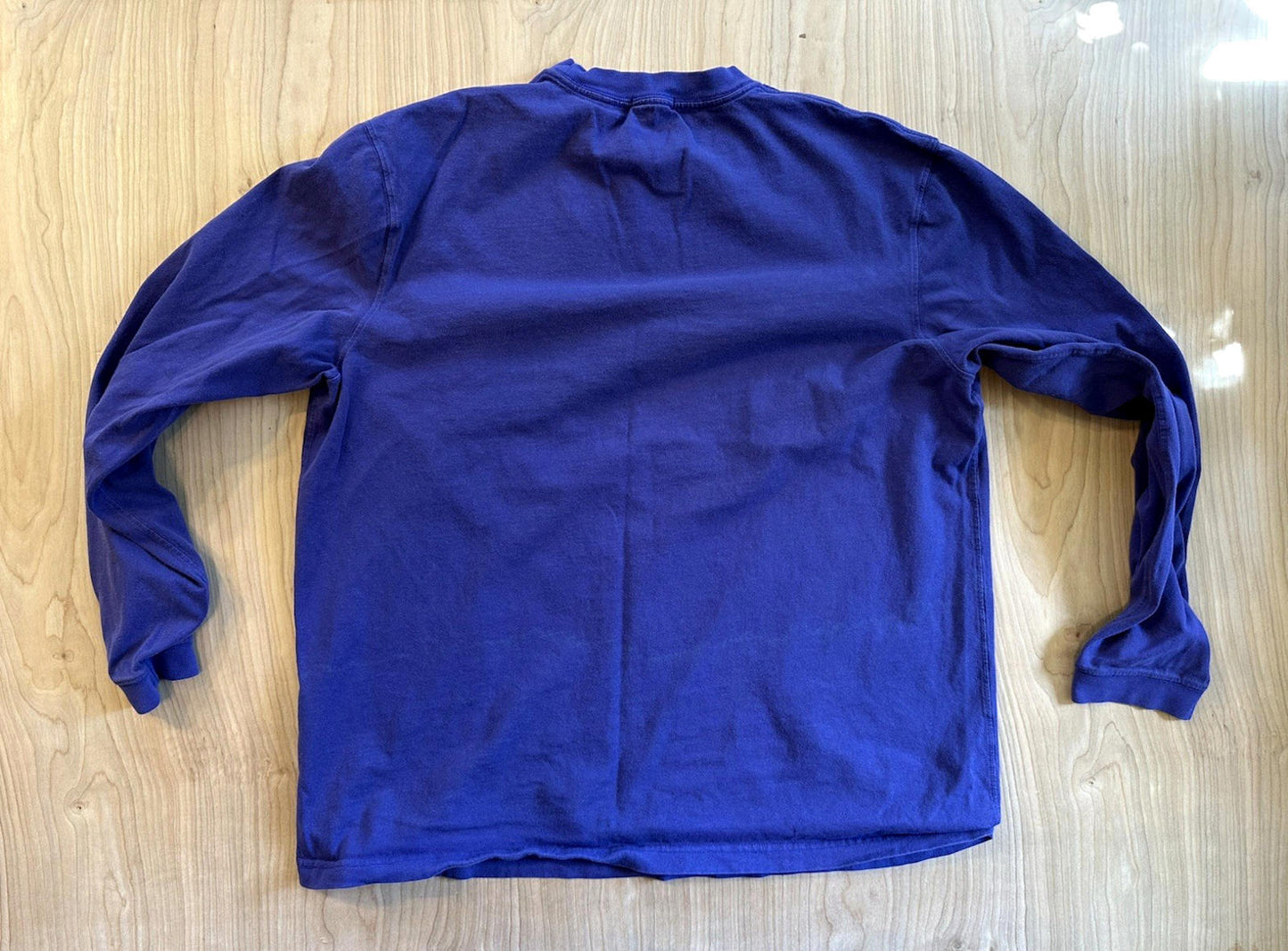 purple long sleeve 90's J CREW oarsman XL T SHIRT pocket t prep sporty COTTON