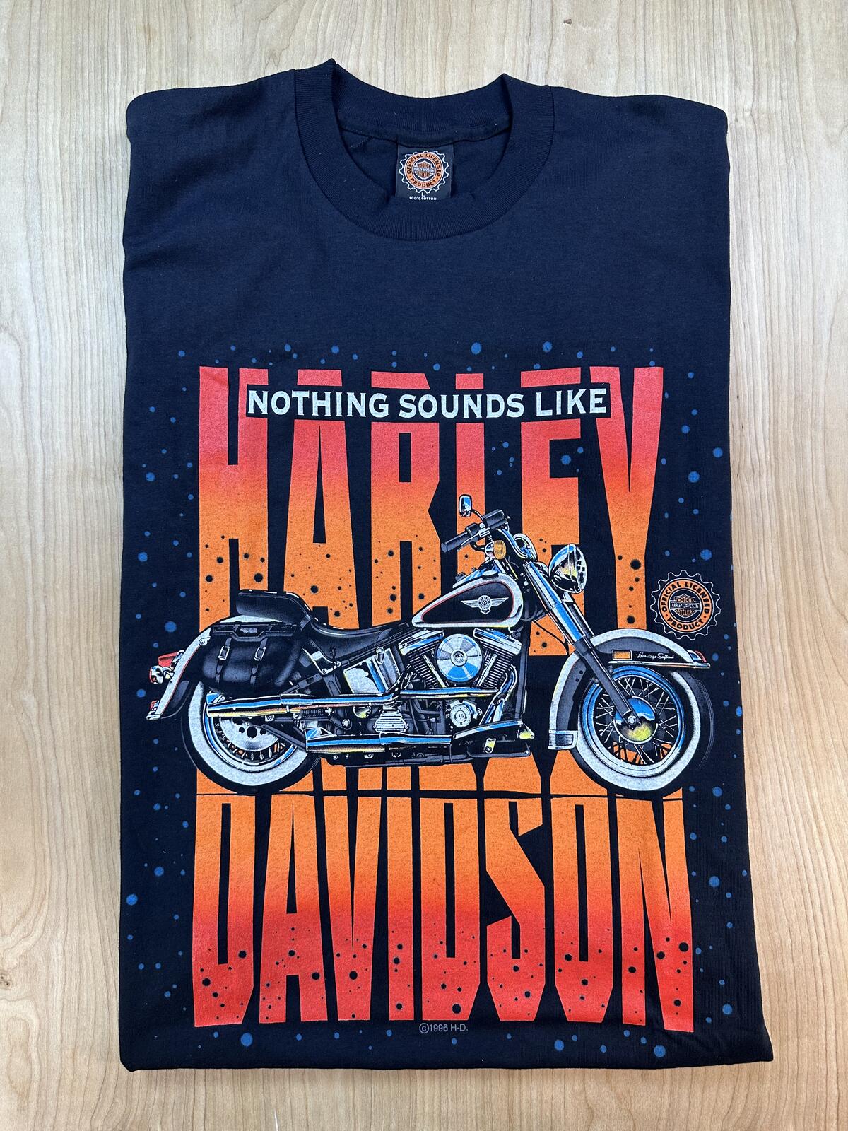 Vintage 90s Harley Davidson Nothing Sounds Like Tshirt single stitch large usa