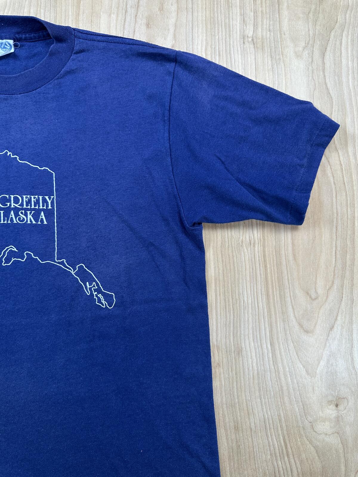 Vintage 80s Artex Ft. Greely Alaska Single Stitch t shirt Large cotton blend usa