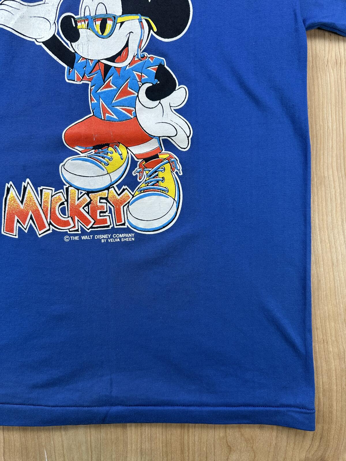 Vintage 80s Velva Sheen Mickey Mouse Florida Single Stitch tshirt Large made usa
