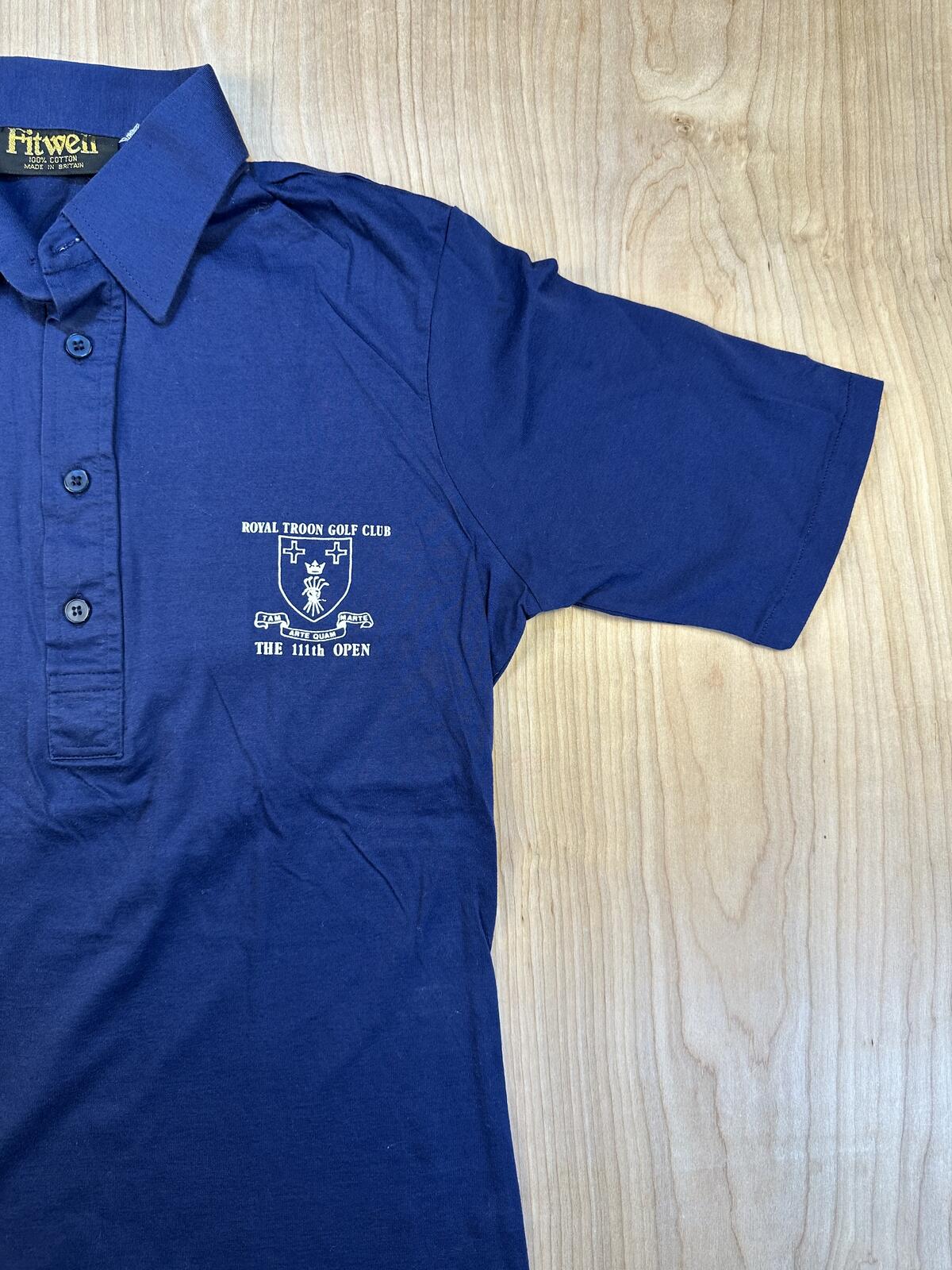 Vintage 80s Royal Troon Golf Club shirt Single Stitch made in Britain cotton
