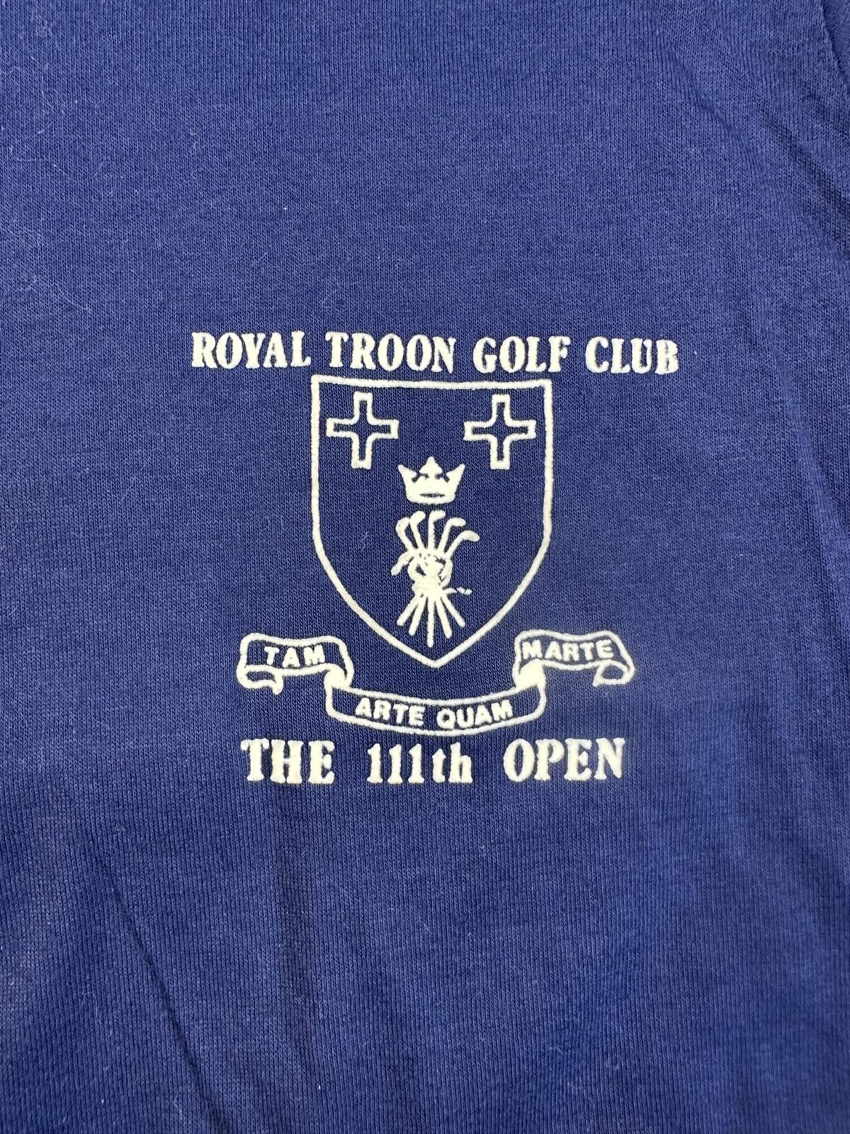 Vintage 80s Royal Troon Golf Club shirt Single Stitch made in Britain cotton