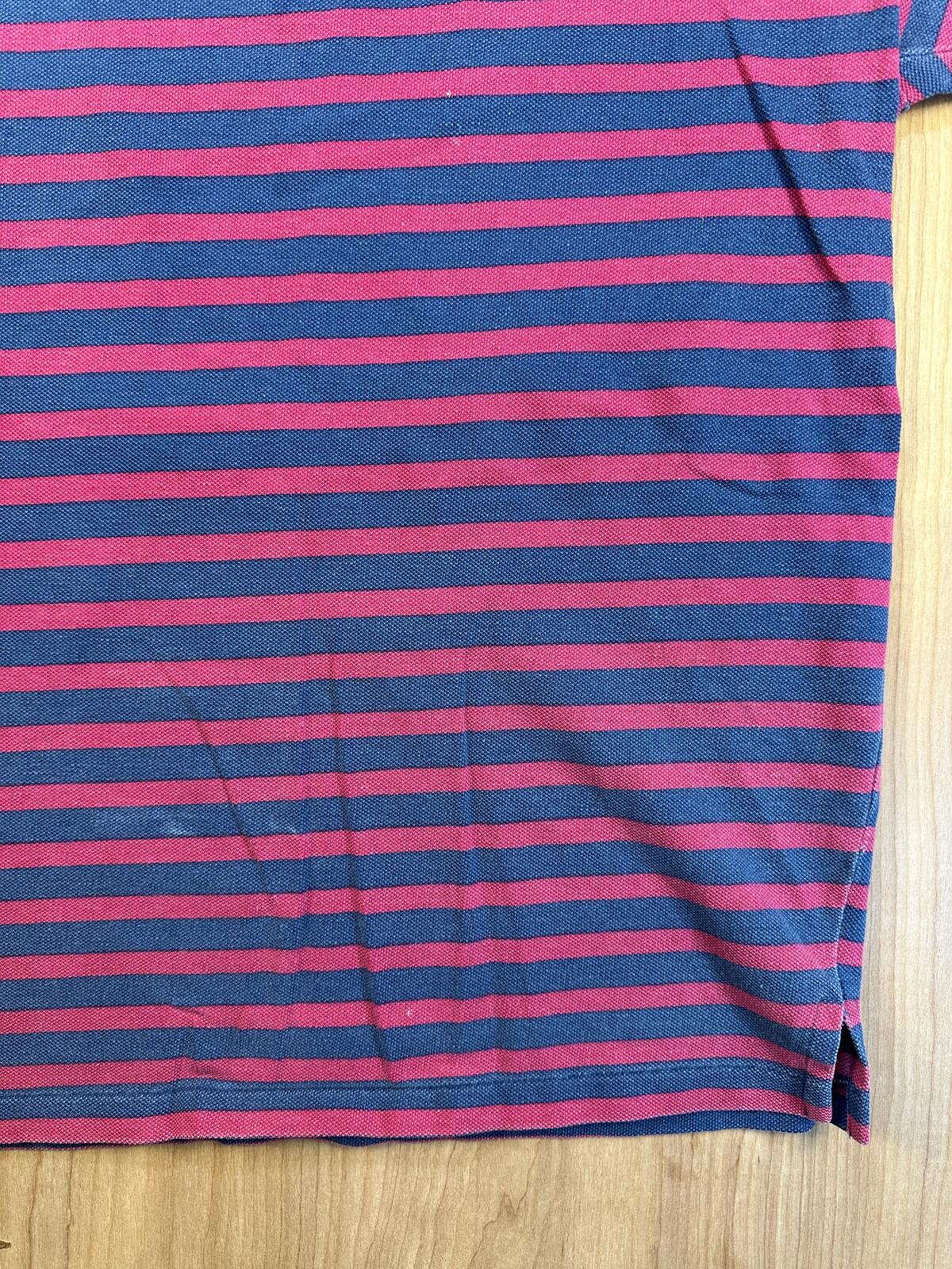 Vintage 90s L.L. Bean Casco Bay polo striped country club preppy blue pink