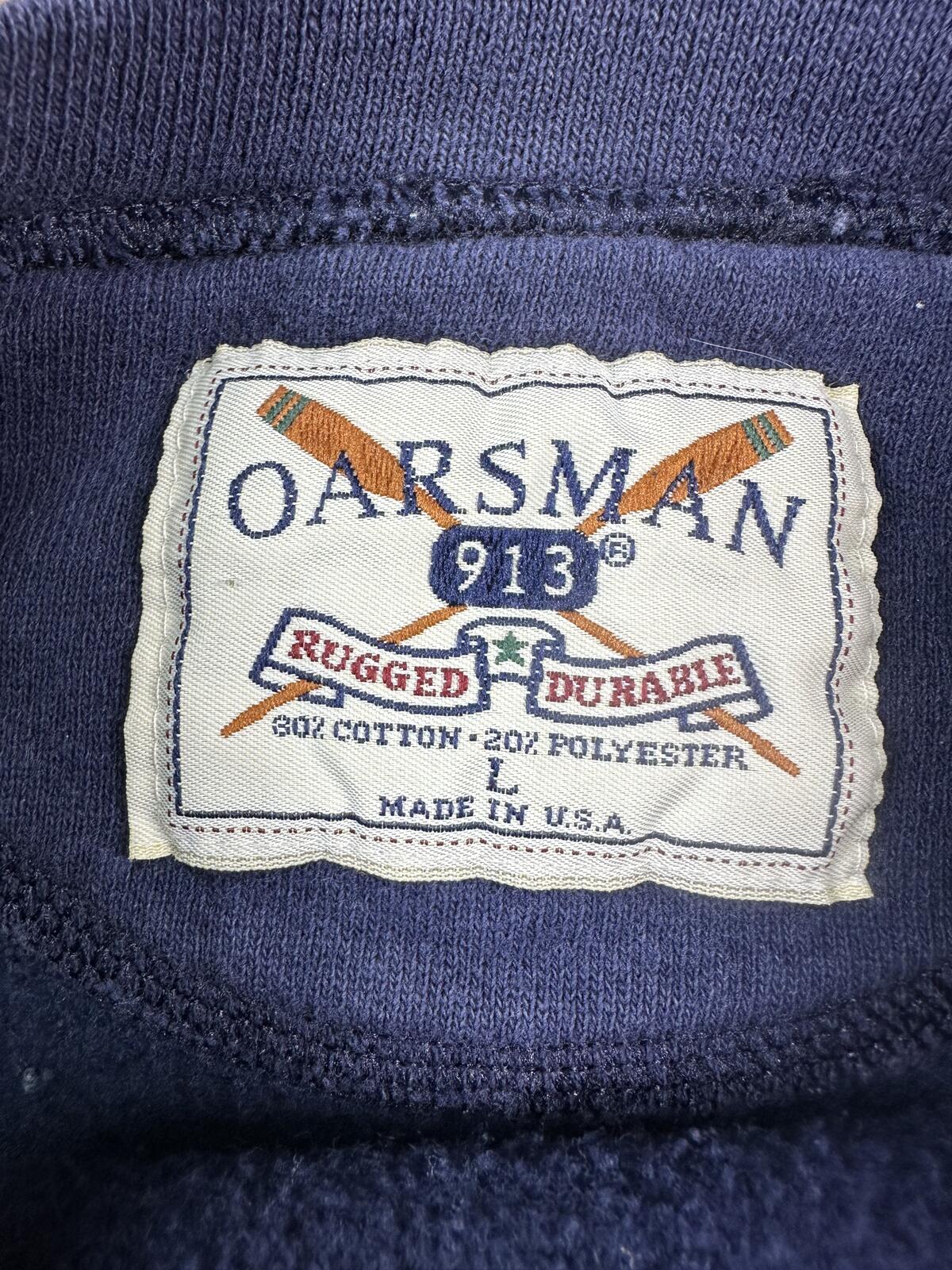 Vintage 90s Stone Harbor sweatshirt Oarsman 913 large made in usa embroidered