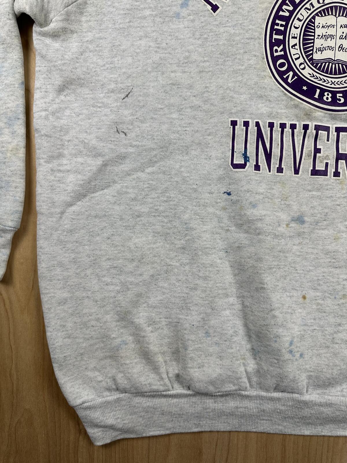Vintage 90s Northwestern University Sweatshirt Fruit of the Loom made usa xlarge