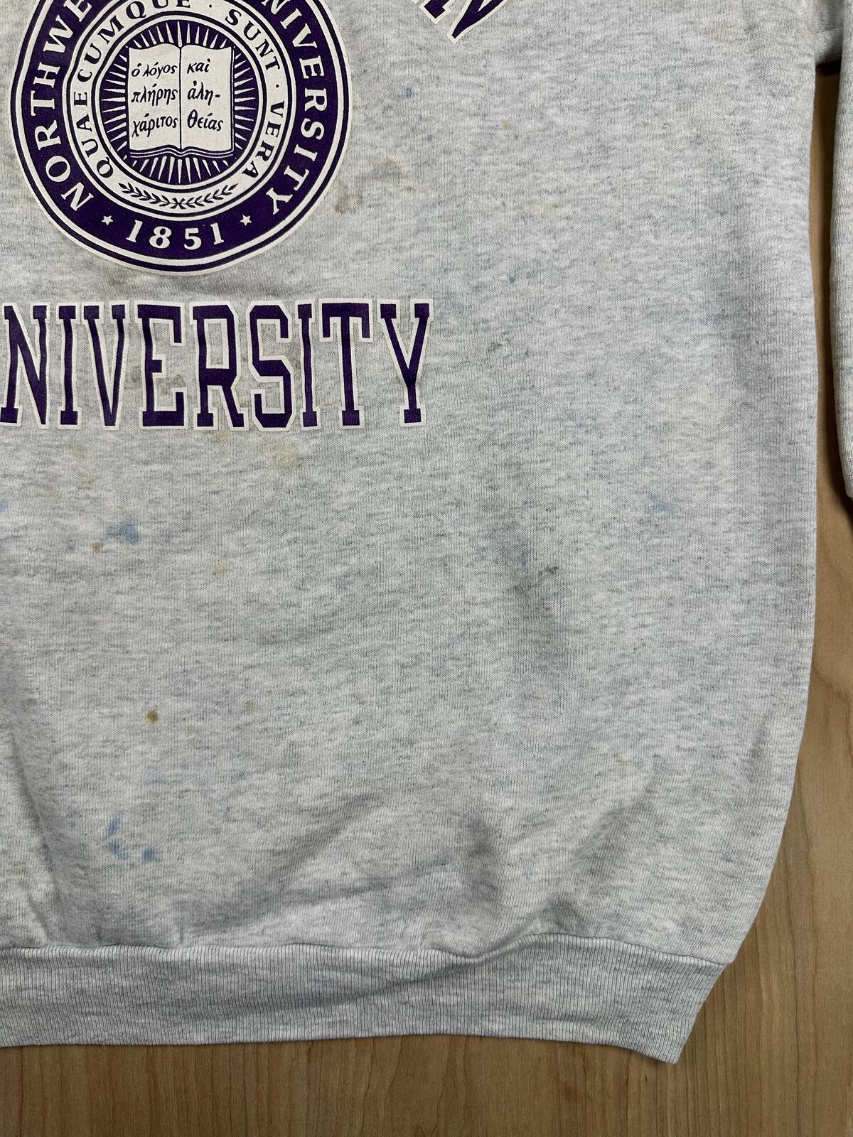 Vintage 90s Northwestern University Sweatshirt Fruit of the Loom made usa xlarge