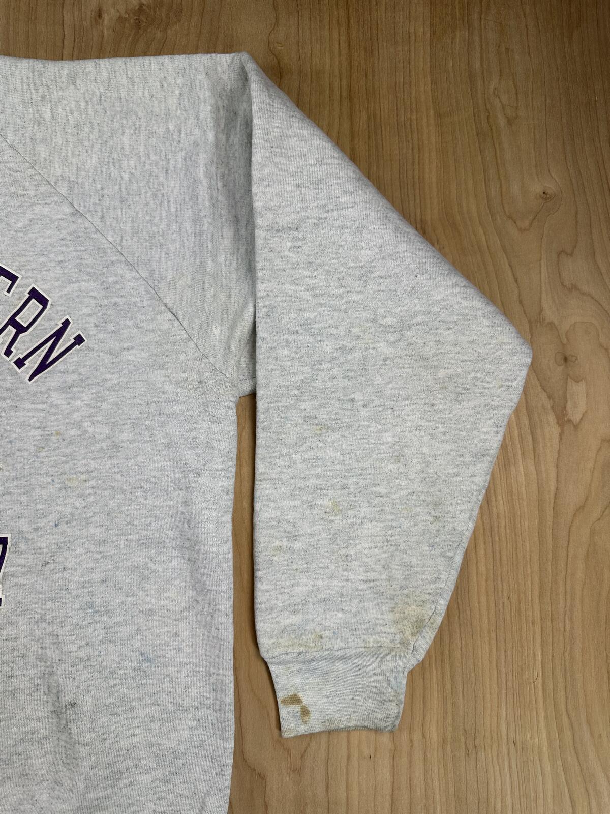 Vintage 90s Northwestern University Sweatshirt Fruit of the Loom made usa xlarge
