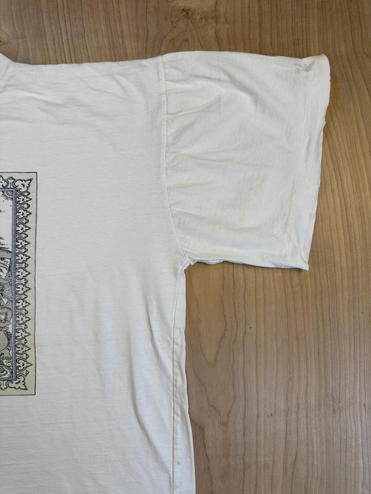 Vintage 90s Bali tshirt single stitch cropped handmade in indonesia cotton large
